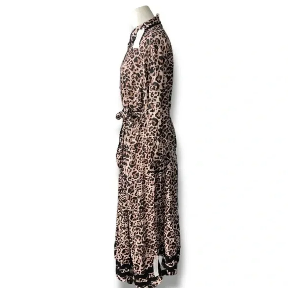 Monsoon Lola leopard print maxi dress brown - Picture 5 of 9